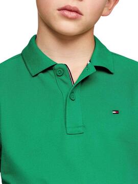 Polo Tommy Hilfiger Flag Grün für Kinder