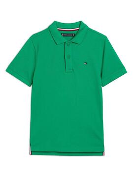 Polo Tommy Hilfiger Flag Grün für Kinder