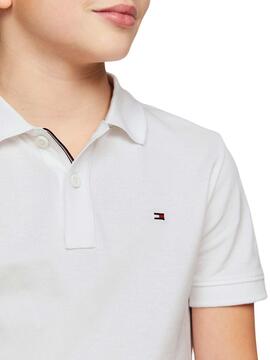 Polo Tommy Hilfiger Flag Weiß für Jungen