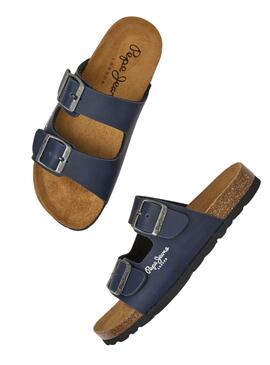 Sandalen Pepe Jeans Kansas Marineblau für Jungen und Mädchen.