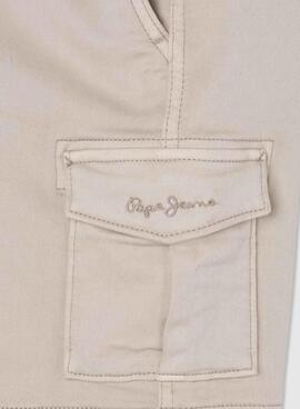 Die Bermudas Pepe Jeans Ted Beige für Jungen.