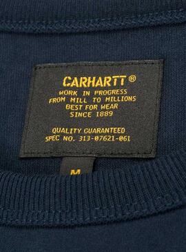 T- Shirt Carhartt White Flag Marine Blau  