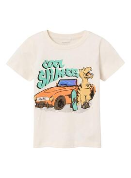 T-shirt Name It Bimmer Beige für Jungen