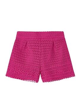 Short Mayoral Guipur Fuchsia für Mädchen