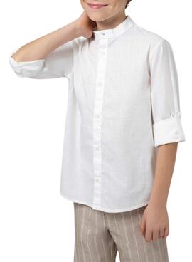 Hemd Mayoral Mao Langarm Weiß für Jungen