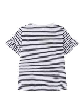 T-shirt Pepe Jeans Oneida Stripes Weiß für Mädchen