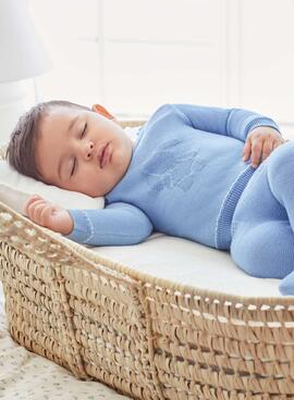 Mayoral Besticktes Blaues Set für Babys