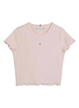 T-Shirt Tommy Hilfiger Essential Rib Pink Mädchen