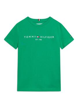 T-Shirt Tommy Hilfiger Essential Grün für Jungen