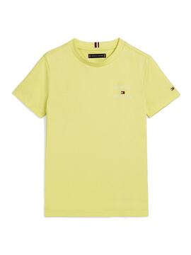 T-Shirt Tommy Hilfiger Logo Gelb für Jungen