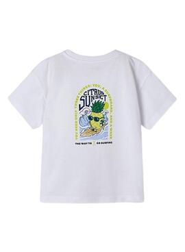 T-Shirt Mayoral Citrus Weiß für Jungen