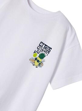 T-Shirt Mayoral Citrus Weiß für Jungen