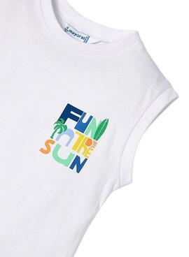 T-Shirt Mayoral Fun Weiß für Jungen