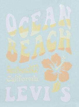 T-shirt Levis Ocean Türkis für Mädchen