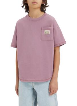 T-Shirt Levis Curved Lila für Kinder