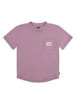 T-Shirt Levis Curved Lila für Kinder