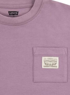 T-Shirt Levis Curved Lila für Kinder