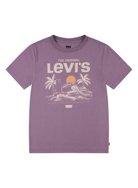 Levis View Purple T-Shirt für Mädchen.