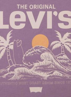 Levis View Purple T-Shirt für Mädchen.