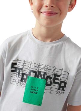 T-shirt Mayoral Stronger Grau für Jungen