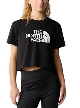 T-Shirt The North Face Crop Easy Schwarz für Mädchen