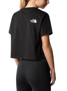 T-Shirt The North Face Crop Easy Schwarz für Mädchen