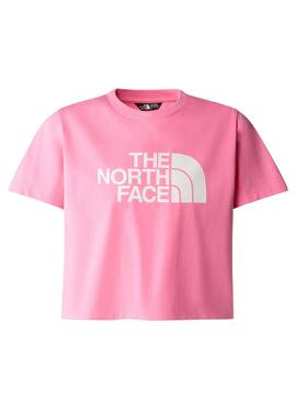 T-Shirt The North Face Crop Easy Rosa für Mädchen