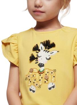 T-shirt Mayoral Giraffe Gelb für Mädchen