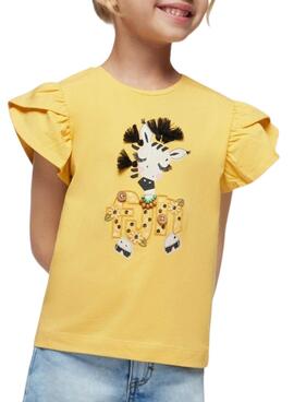 T-shirt Mayoral Giraffe Gelb für Mädchen