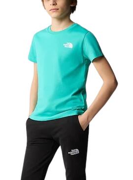 T-Shirt The North Face Simple Dome Türkis Kinder