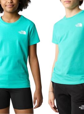 T-Shirt The North Face Simple Dome Türkis Kinder