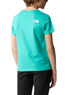 T-Shirt The North Face Simple Dome Türkis Kinder