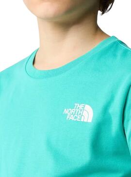 T-Shirt The North Face Simple Dome Türkis Kinder