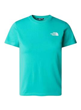 T-Shirt The North Face Simple Dome Türkis Kinder