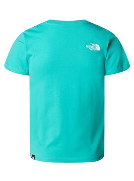 T-Shirt The North Face Simple Dome Türkis Kinder