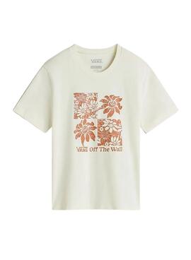 T-Shirt Vans Tropic Check Beige für Mädchen