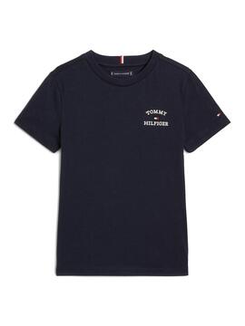 T-Shirt Tommy Hilfiger Logo Marine für Kinder