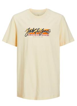 T-shirt Jack and Jones Tampa Fast Creme