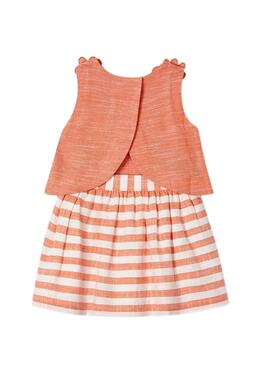 Mayoral Set Orange Striped Skirt for Girls