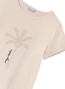 T-shirt Mayoral Graphic Beige für Mädchen