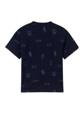 T-Shirt Mayoral Tennis Print Navy für Jungen