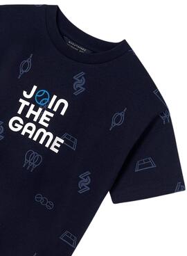 T-Shirt Mayoral Tennis Print Navy für Jungen