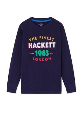 T-Shirt Hackett 1983 Marine Blau Junge
