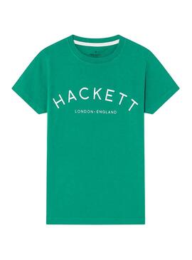 T-Shirt Hackett-Logo Grün Junge