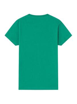 T-Shirt Hackett-Logo Grün Junge