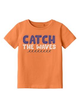 T-shirt Name It Fisher Orange für Jungen