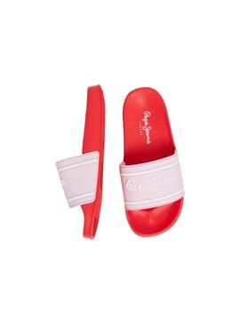 Flip-Flops Pepe Jeans Slider Rote für Mädchen