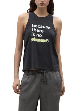 T-shirt Ecoalf Underlined Grau für Frauen