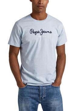 T-Shirt Pepe Jeans Eggo Blau für Herren