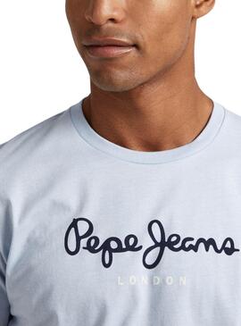 T-Shirt Pepe Jeans Eggo Blau für Herren
